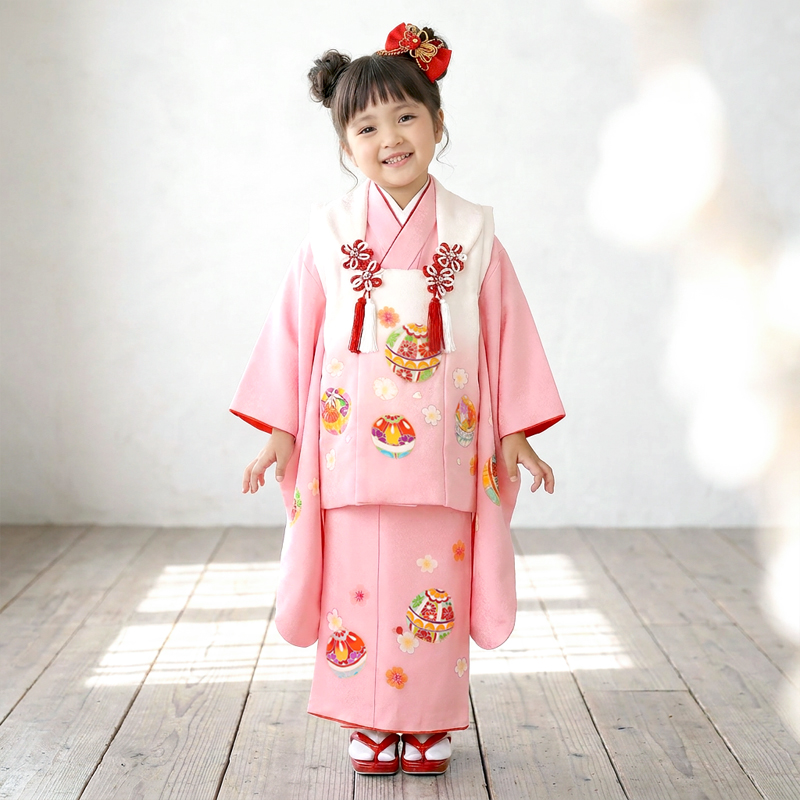 七五三着物3歳女の子画像