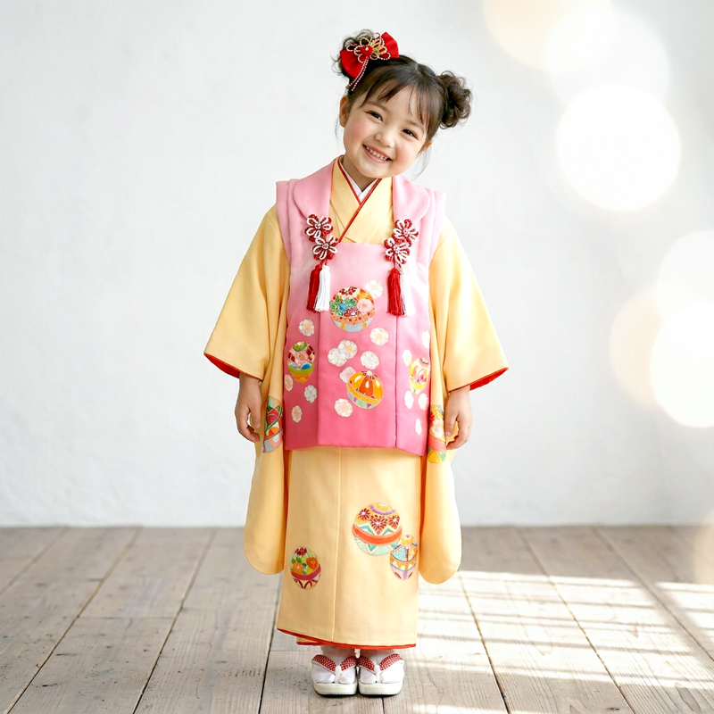 七五三着物3歳女の子画像