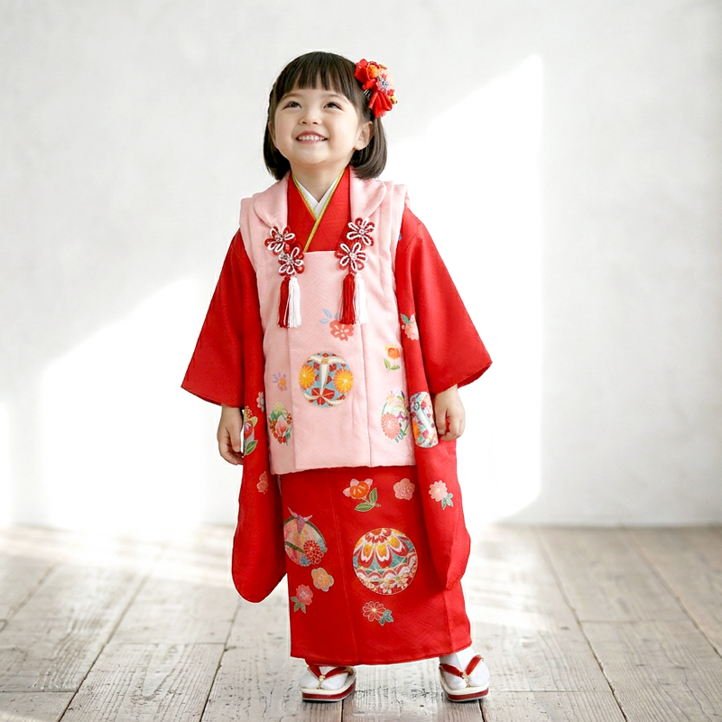 七五三着物3歳女の子画像