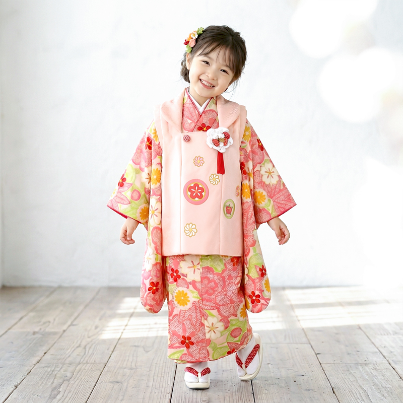 七五三着物3歳女の子画像