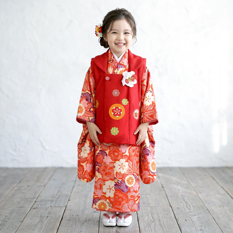 七五三着物3歳女の子画像