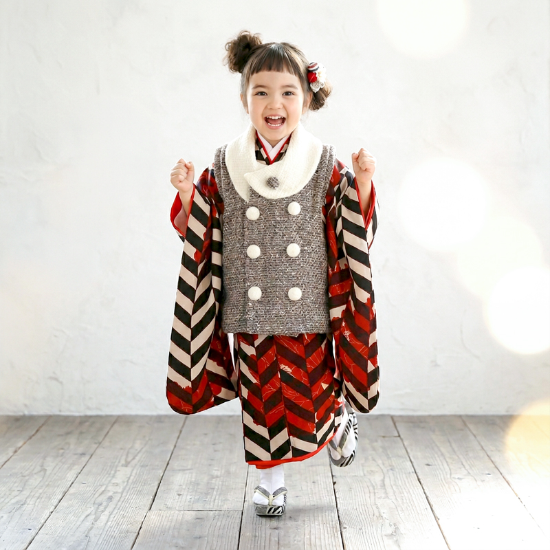 七五三着物3歳女の子画像
