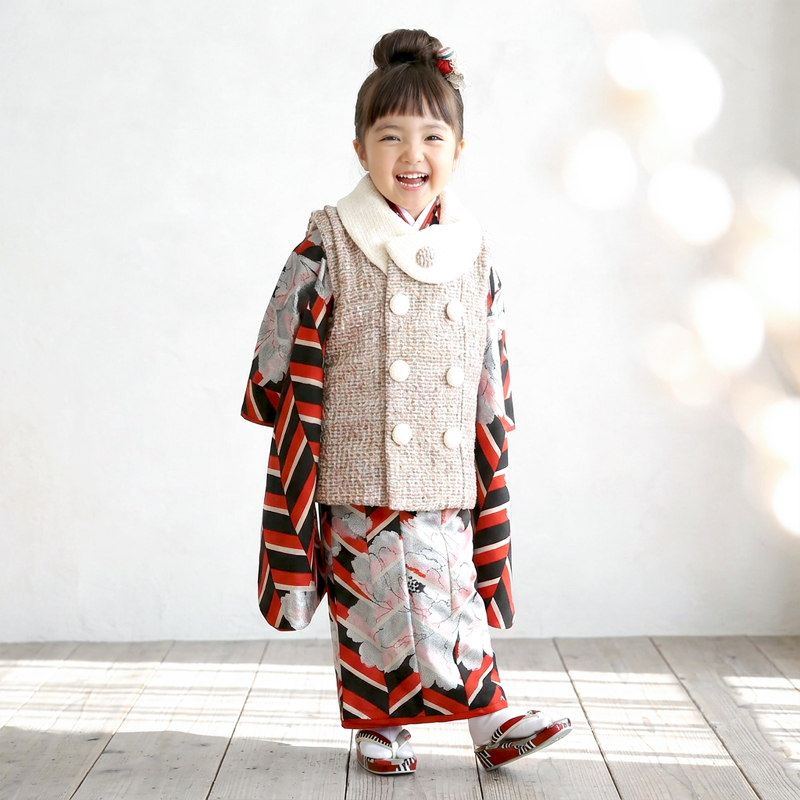 七五三着物3歳女の子画像