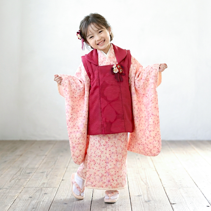 七五三着物3歳女の子画像