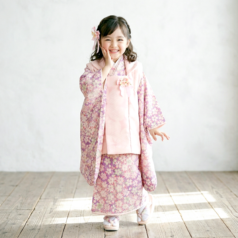 七五三着物3歳女の子画像