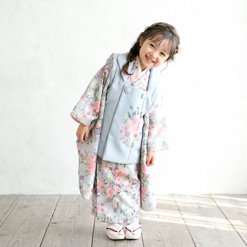 七五三着物3歳女の子画像