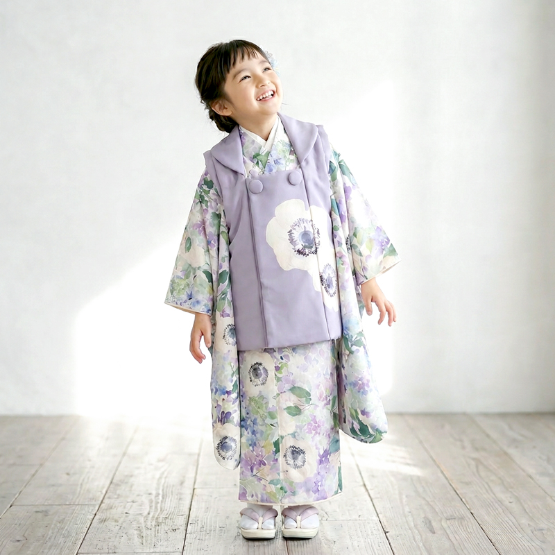 七五三着物3歳女の子画像