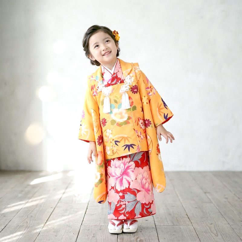 七五三着物3歳女の子画像