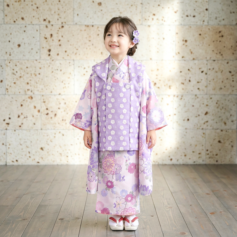 七五三着物3歳女の子画像