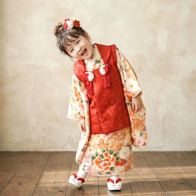 七五三着物3歳女の子画像