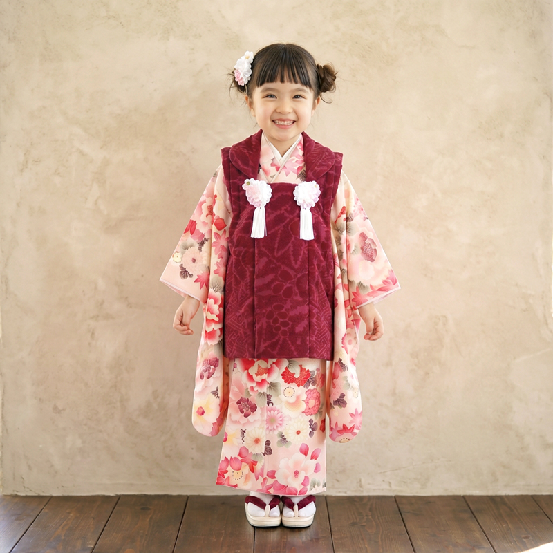 七五三着物3歳女の子画像