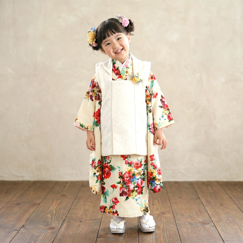 七五三着物3歳女の子画像