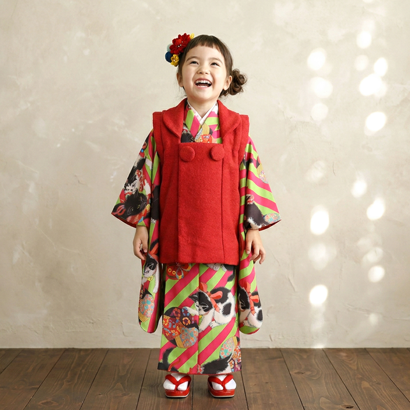 七五三着物3歳女の子画像
