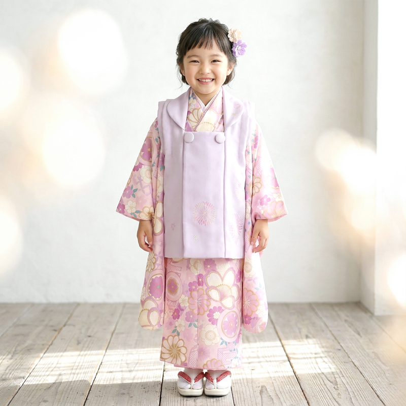 七五三着物3歳女の子画像