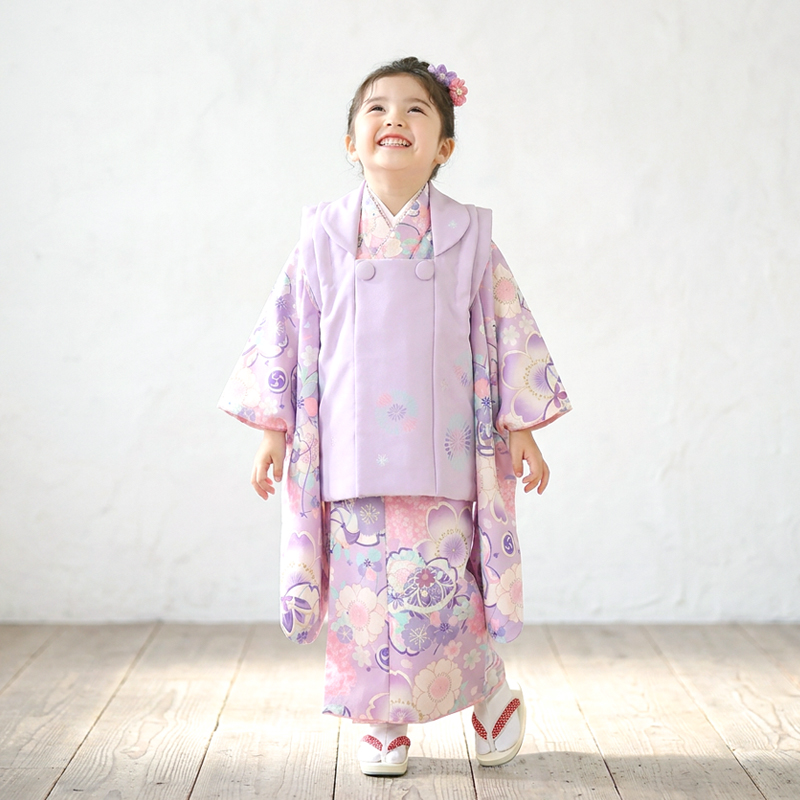 七五三着物3歳女の子画像
