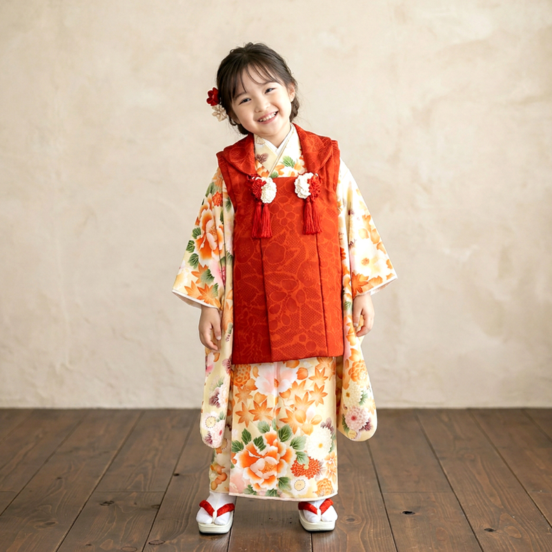 七五三着物3歳女の子画像