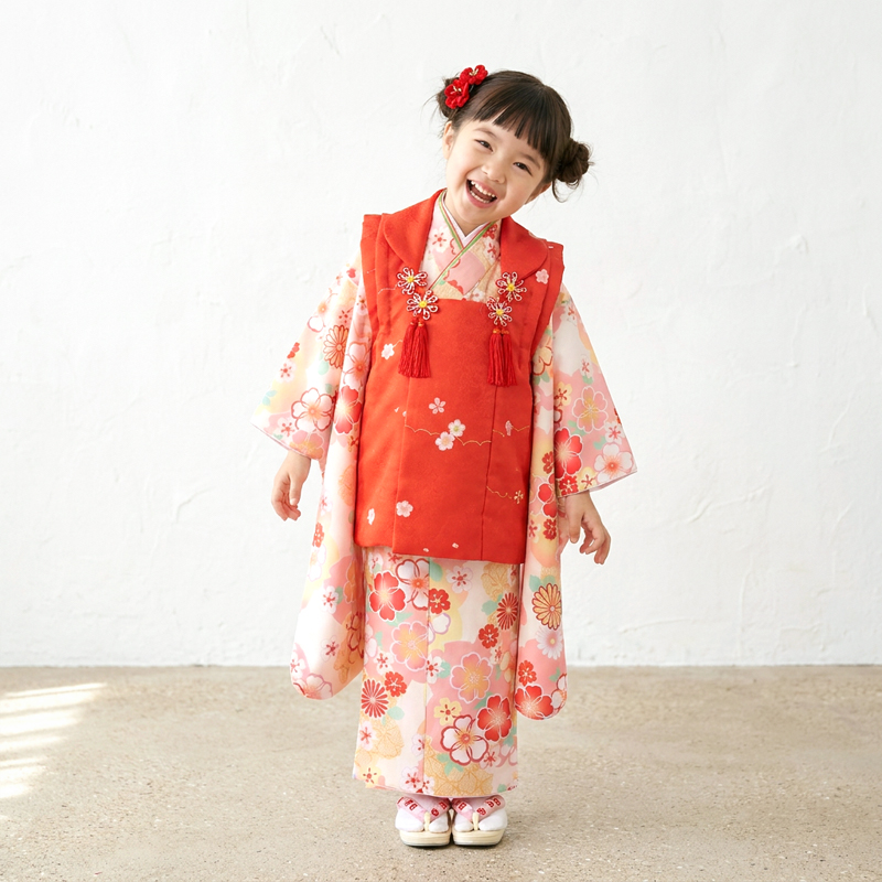 七五三着物3歳女の子画像