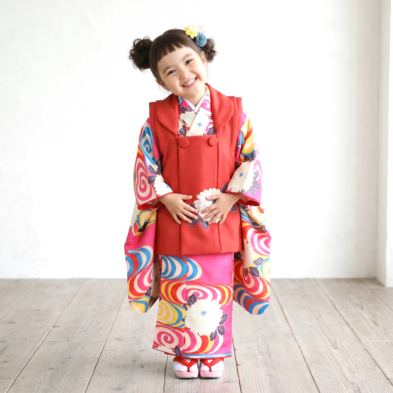 七五三着物3歳女の子画像