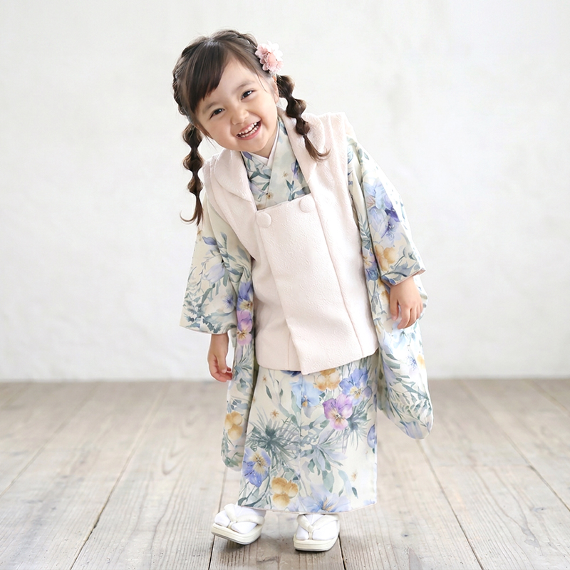 七五三着物3歳女の子画像