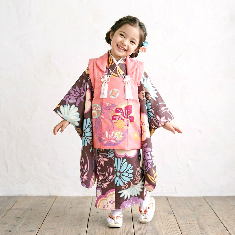 七五三着物3歳女の子画像