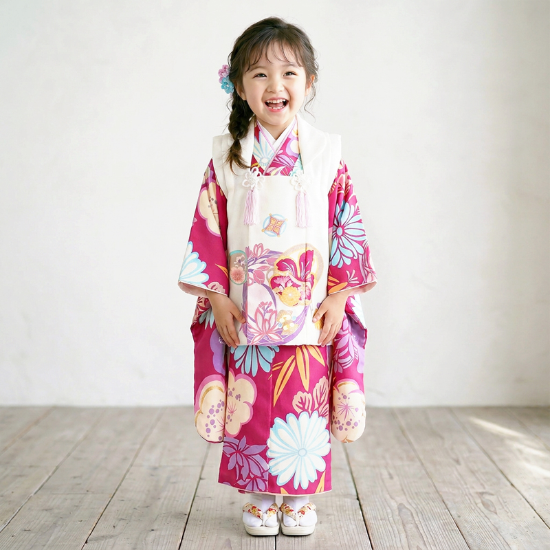 七五三着物3歳女の子画像