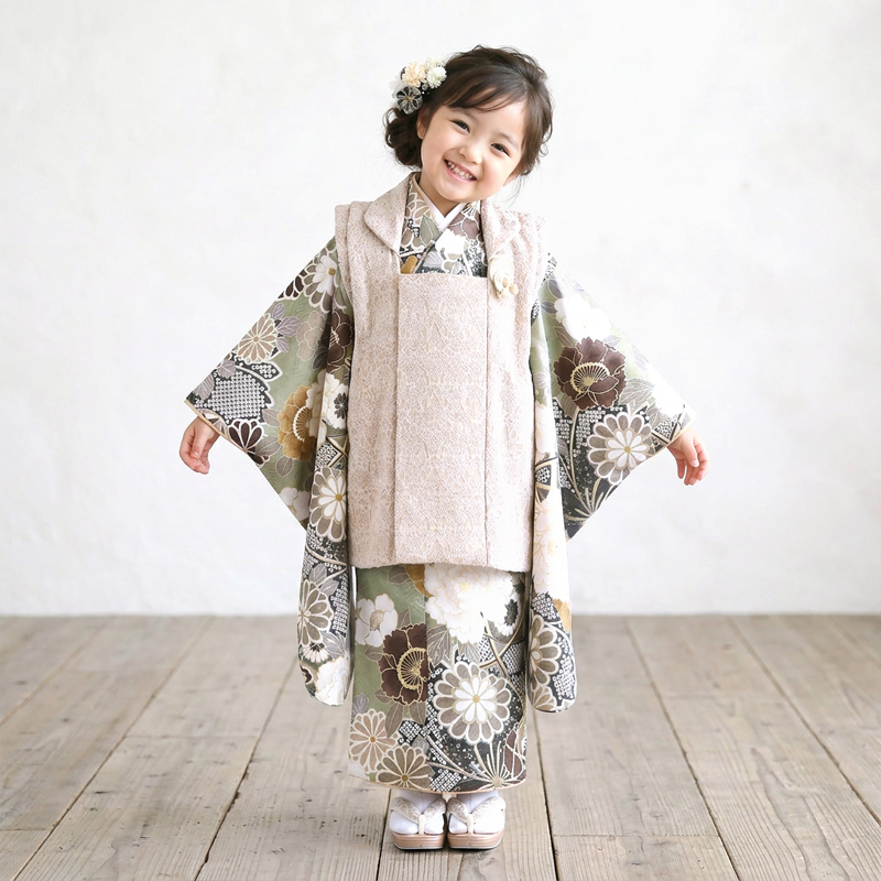 七五三着物3歳女の子画像