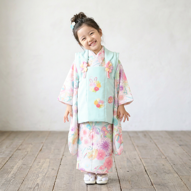 七五三着物3歳女の子画像