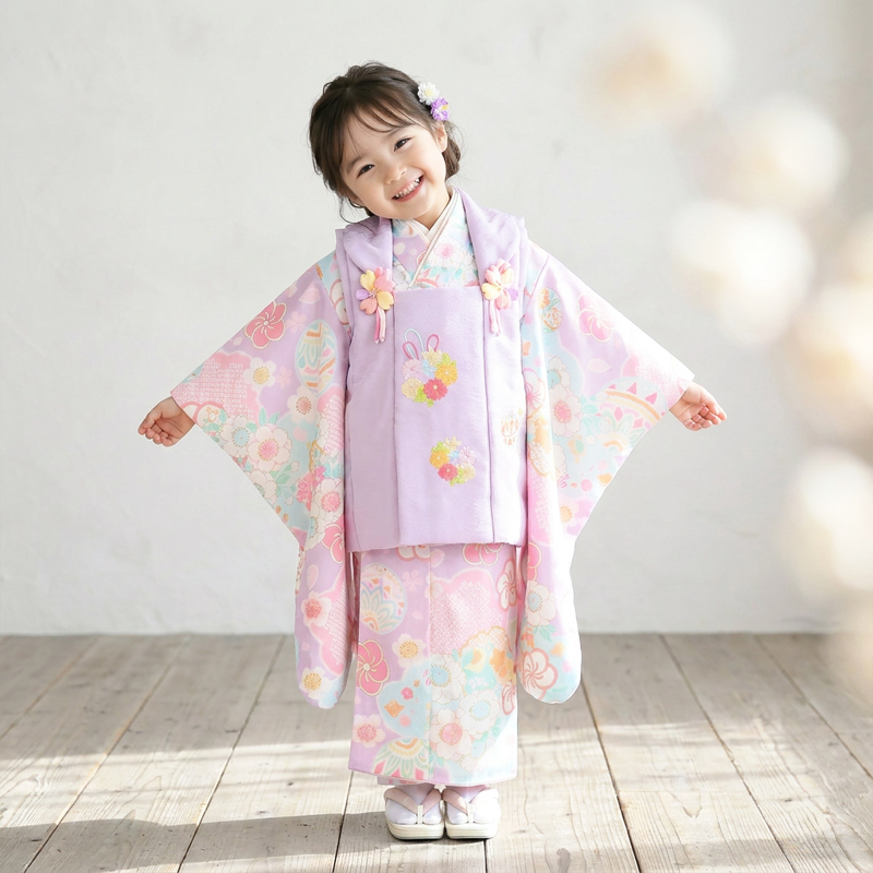 七五三着物3歳女の子画像
