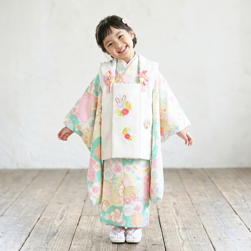 七五三着物3歳女の子画像