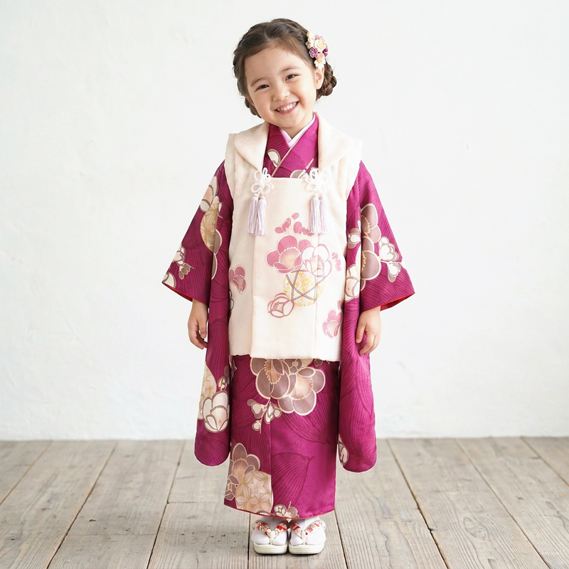 七五三着物3歳女の子画像