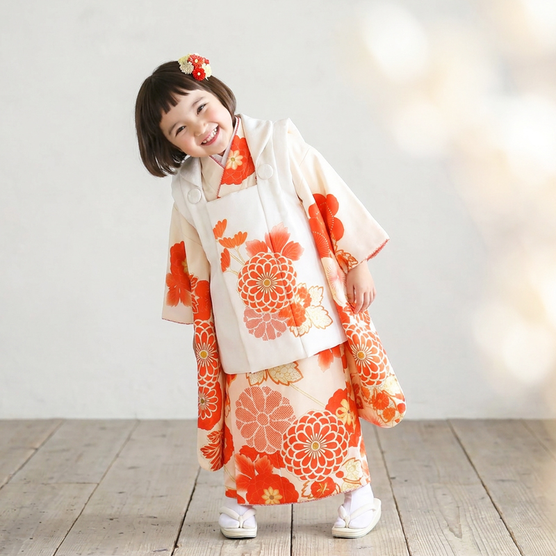 七五三着物3歳女の子画像