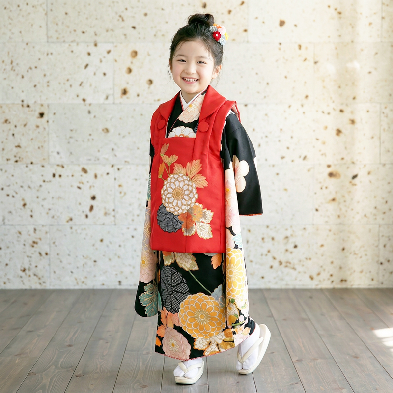 七五三着物3歳女の子画像