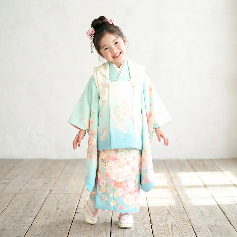 七五三着物3歳女の子画像
