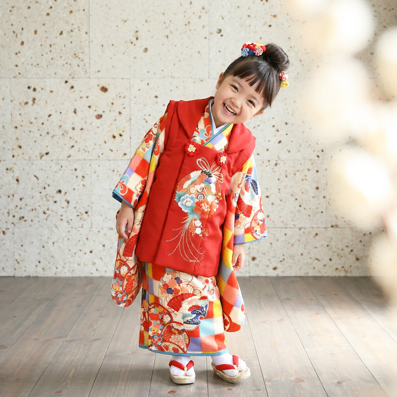 七五三着物3歳女の子画像