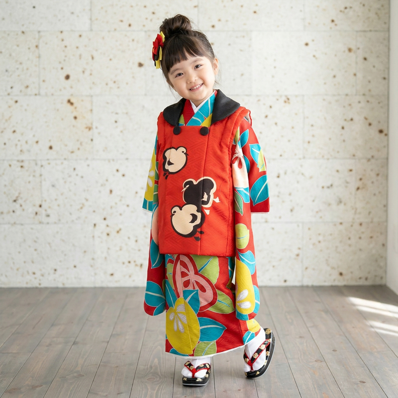 七五三着物3歳女の子画像