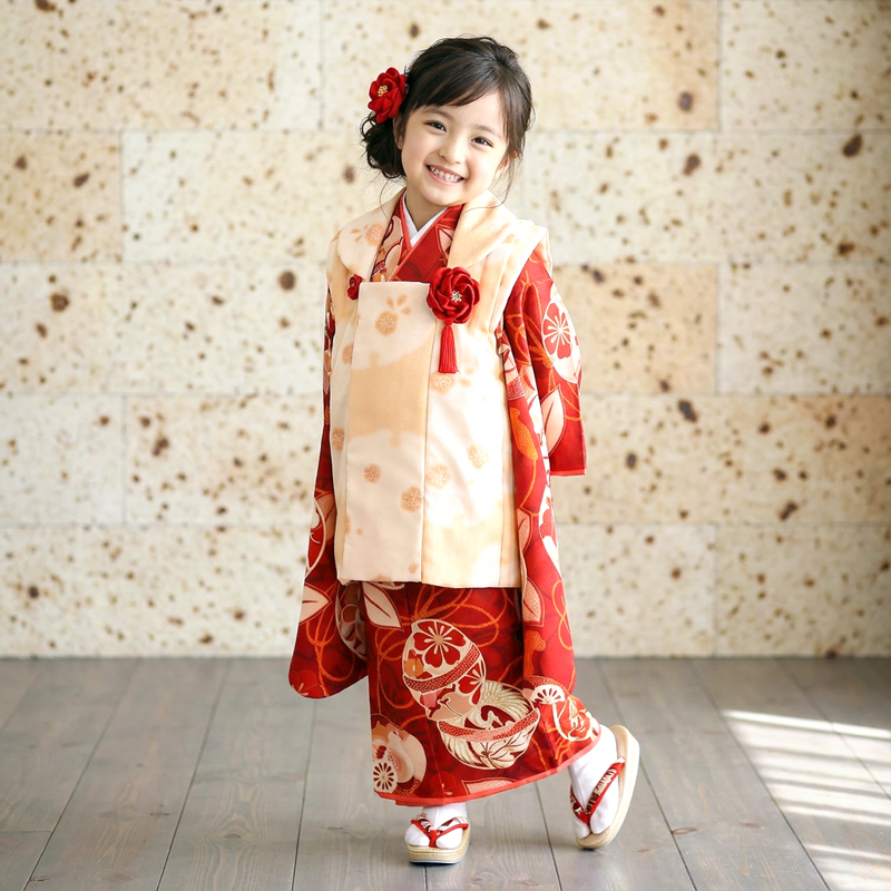 七五三着物3歳女の子画像