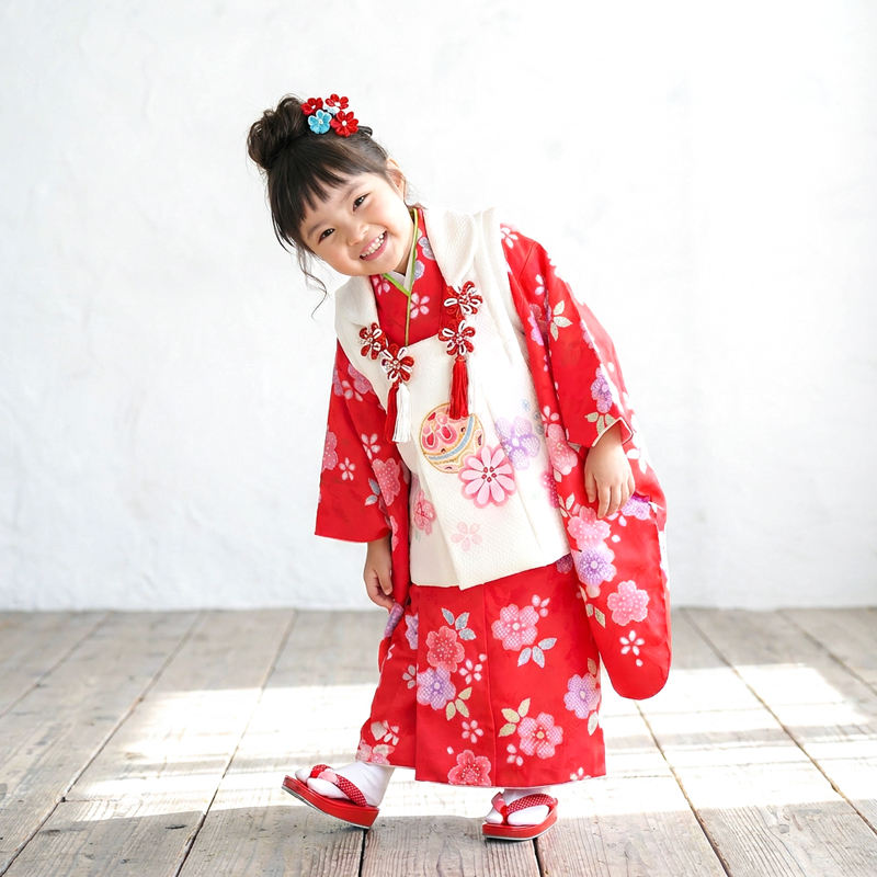 七五三着物3歳女の子画像