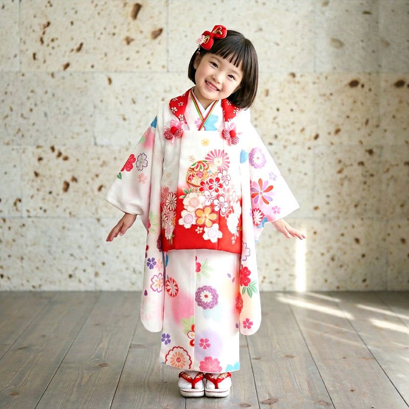 七五三着物3歳女の子画像