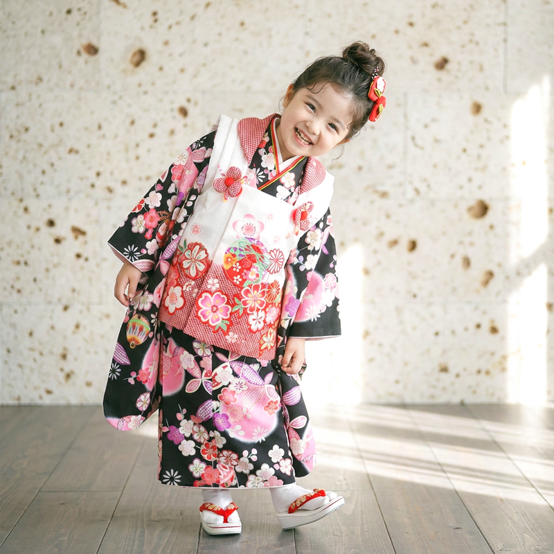 七五三着物3歳女の子画像
