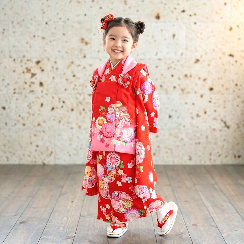 七五三着物3歳女の子画像