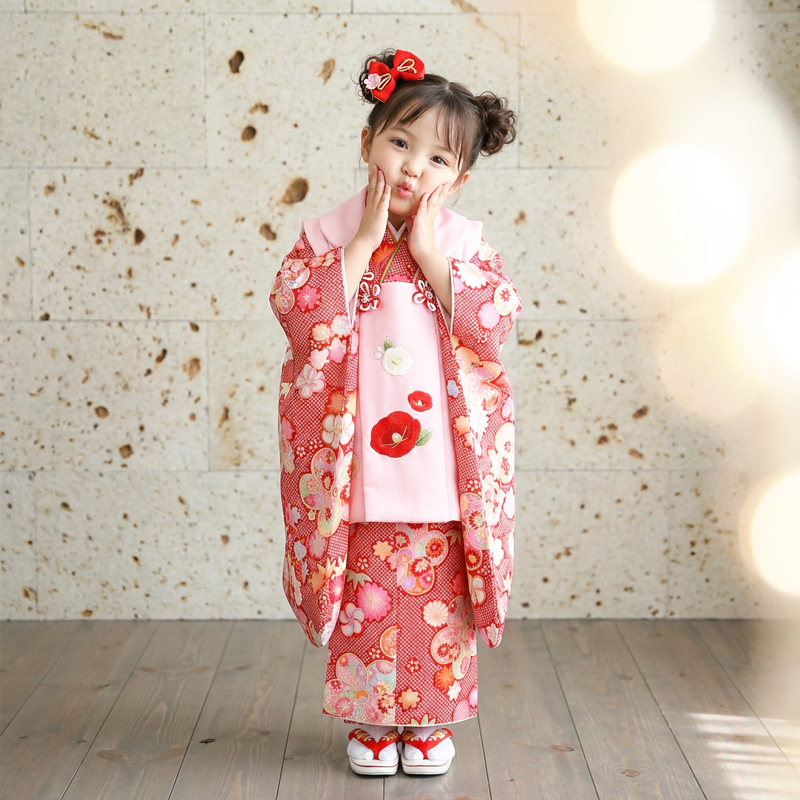 七五三着物3歳女の子画像