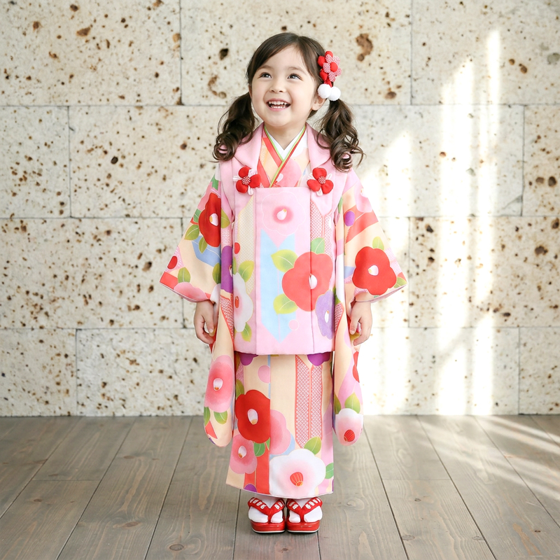 七五三着物3歳女の子画像