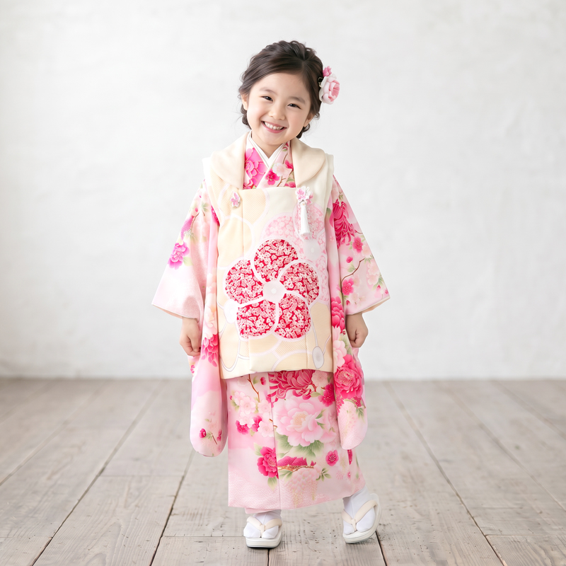 七五三着物3歳女の子画像