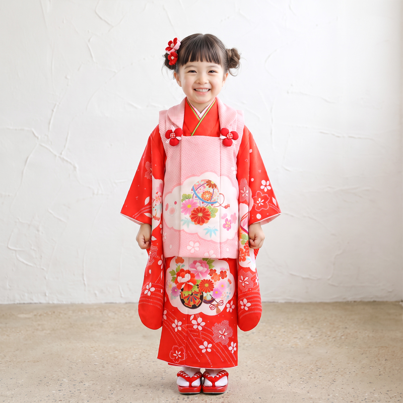 七五三着物3歳女の子画像