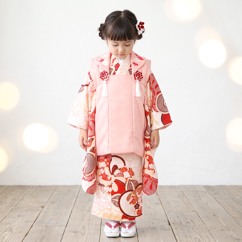 七五三着物3歳女の子画像