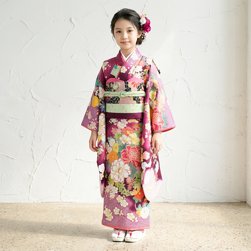 七五三着物7歳女の子画像