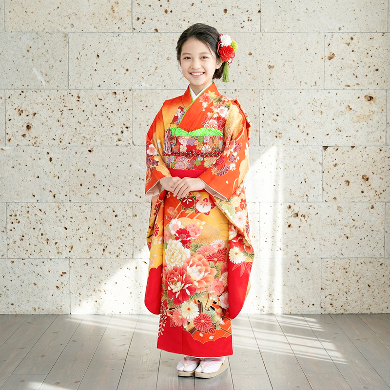 七五三着物7歳女の子画像