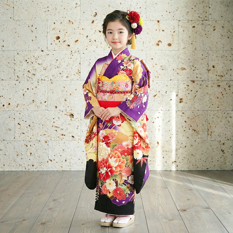 七五三着物7歳女の子画像