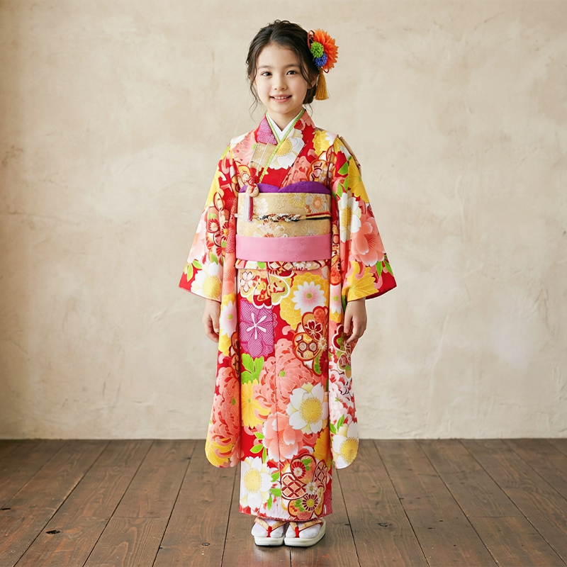 七五三着物7歳女の子画像