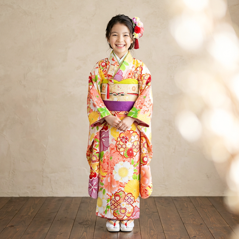 七五三着物7歳女の子画像